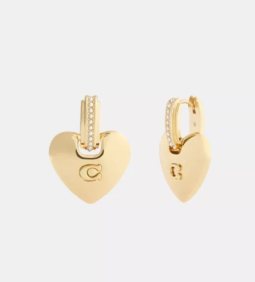 Signature Heart Statement Drop Earrings